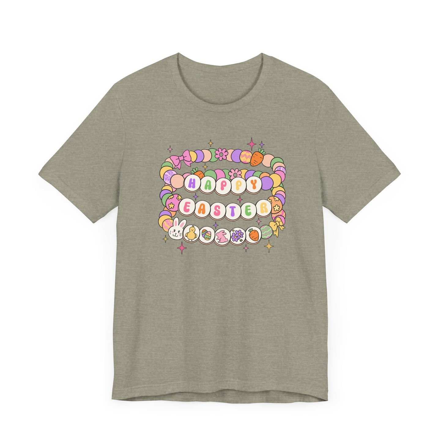 Happy Easter Beaded Bracelets Jersey Short Sleeve Tee
