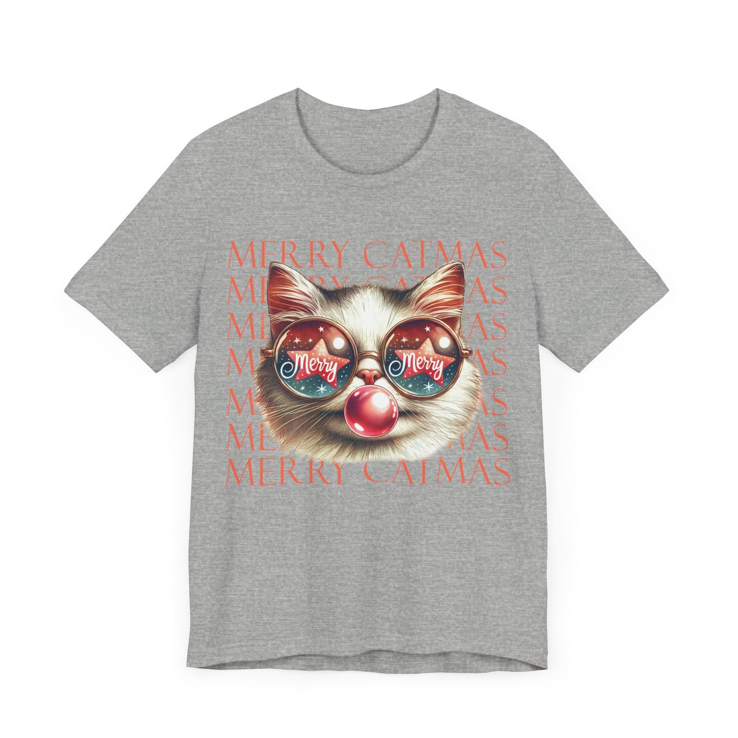 Merry Catmas Jersey Short Sleeve Tee