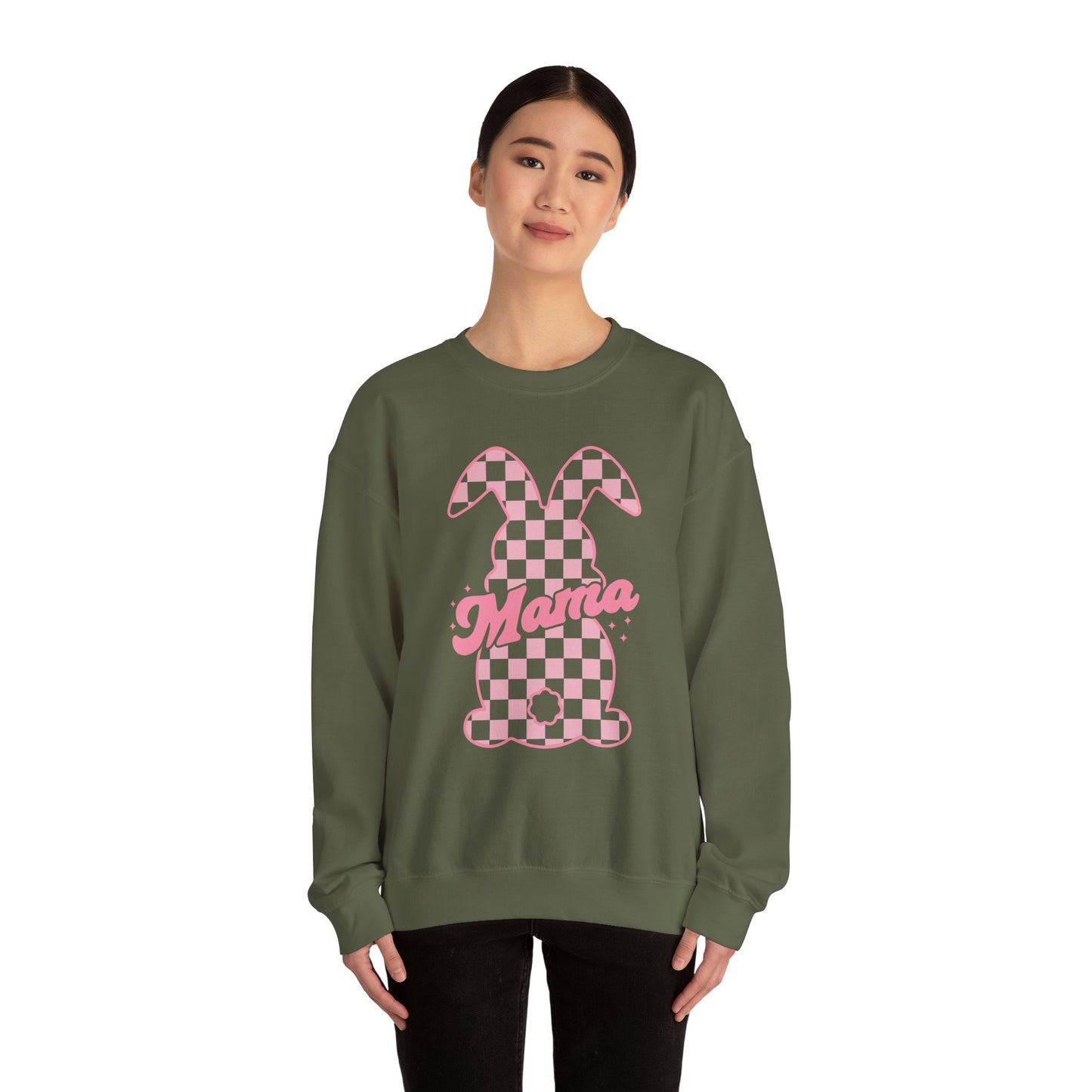 Pink Bunny Mama Heavy Blend™ Crewneck Sweatshirt