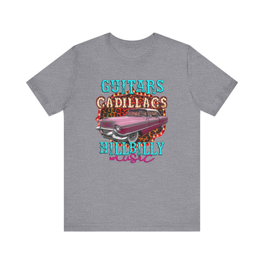Guitars Cadillacs Hillbilly Music Jersey Short Sleeve Tee