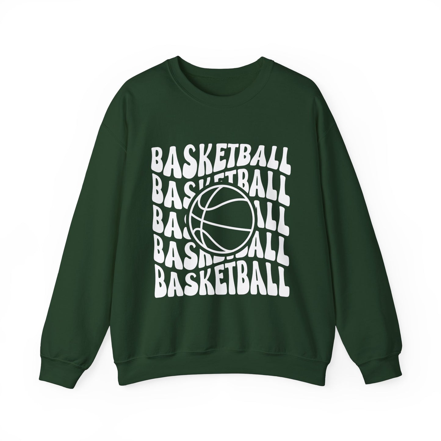 Retro Basketball Heavy Blend™ Crewneck Sweatshirt