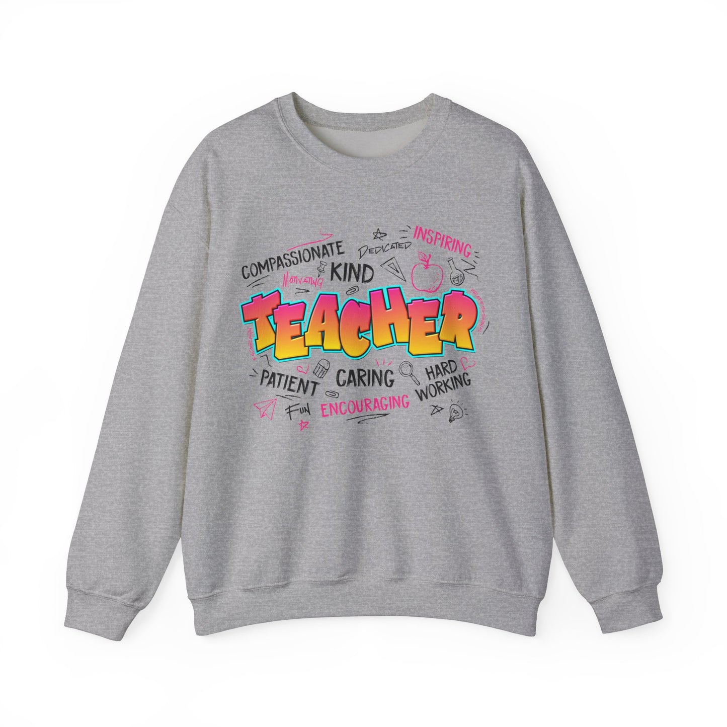 Teacher Graffiti  Heavy Blend™ Crewneck Sweatshirt