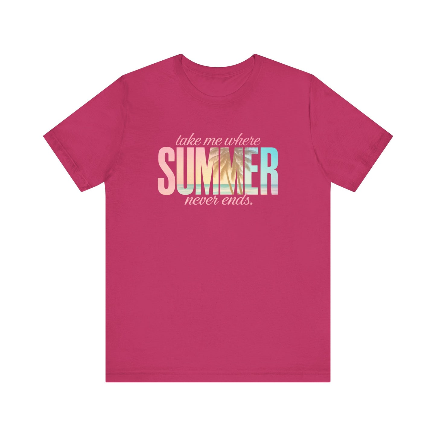 Summer Never Ends Jersey Short Sleeve Tee