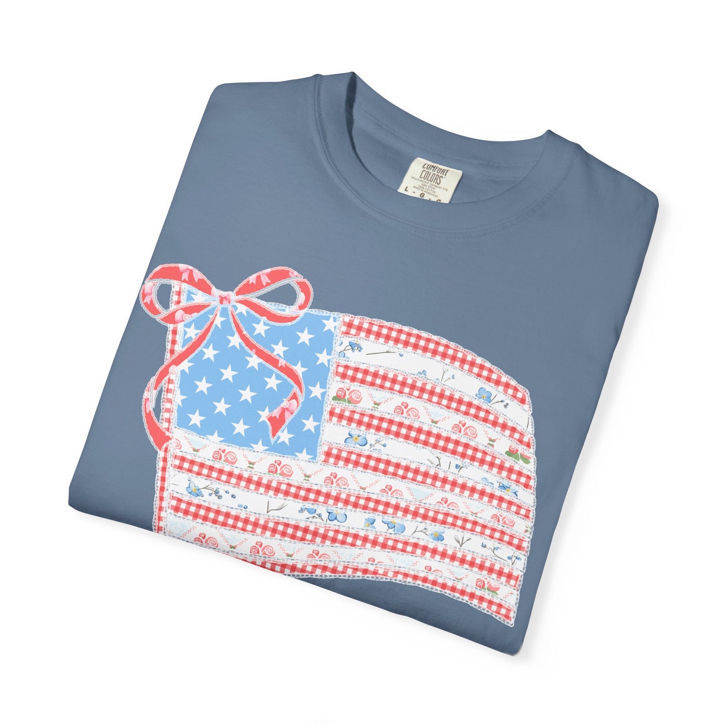 Vintage Floral Flag Garment-Dyed T-shirt