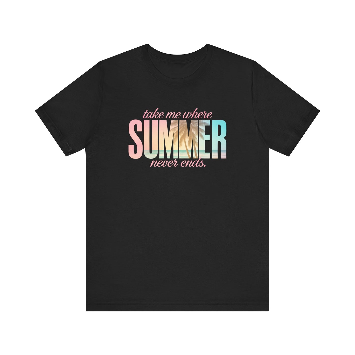 Summer Never Ends Jersey Short Sleeve Tee