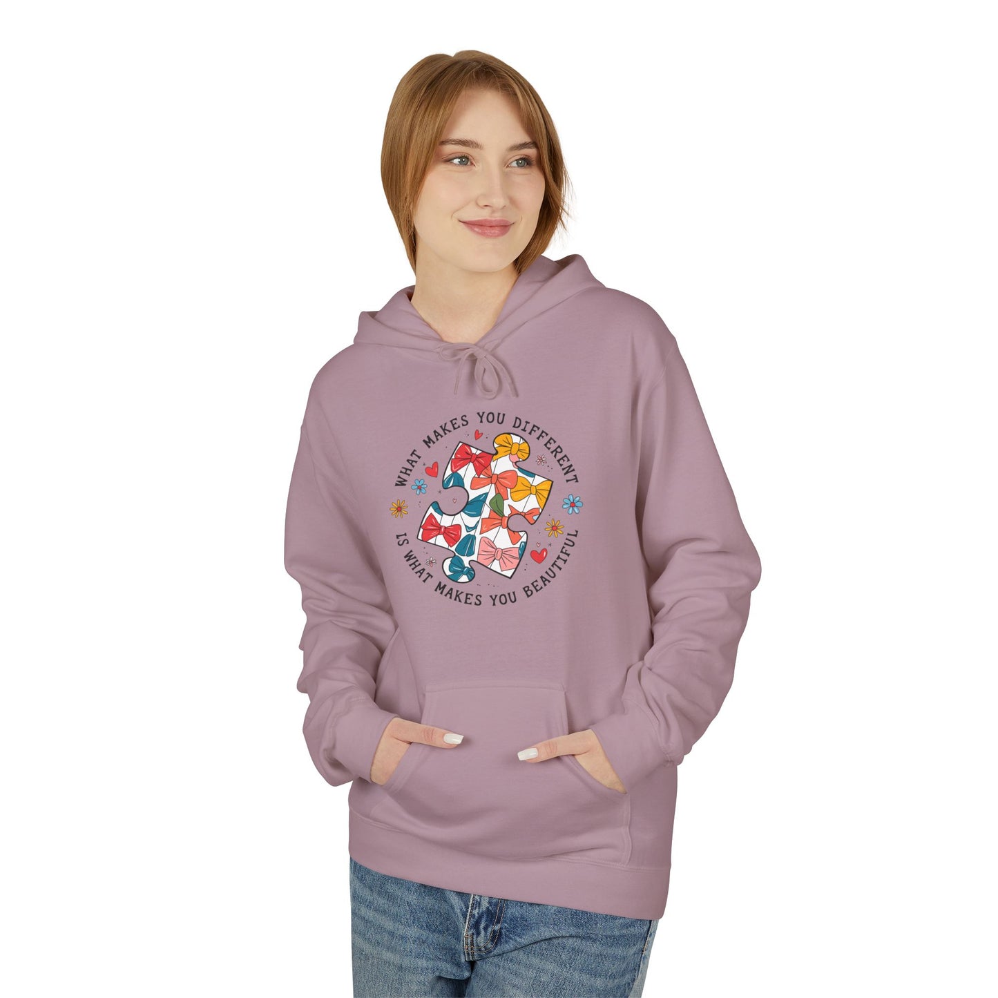 Retro Autism Coquette Midweight Softstyle Fleece Hoodie
