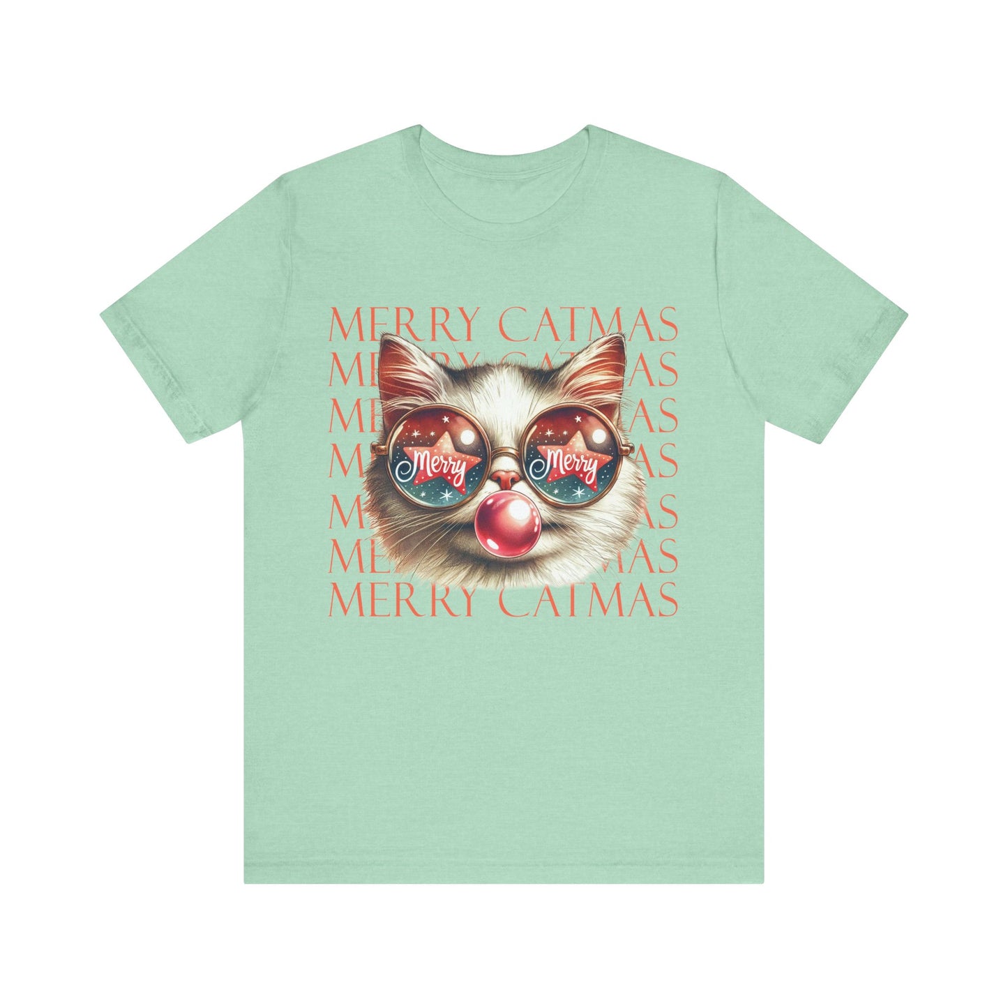 Merry Catmas Jersey Short Sleeve Tee