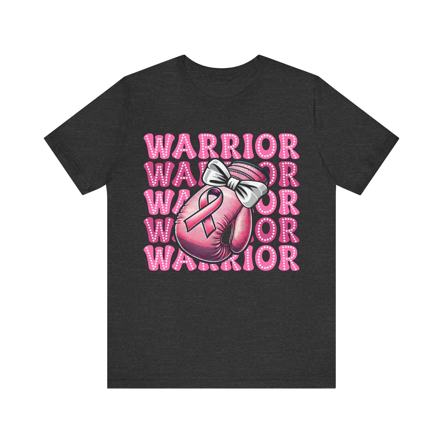 Breast Cancer Warrior Stacked Jersey Short Sleeve Tee
