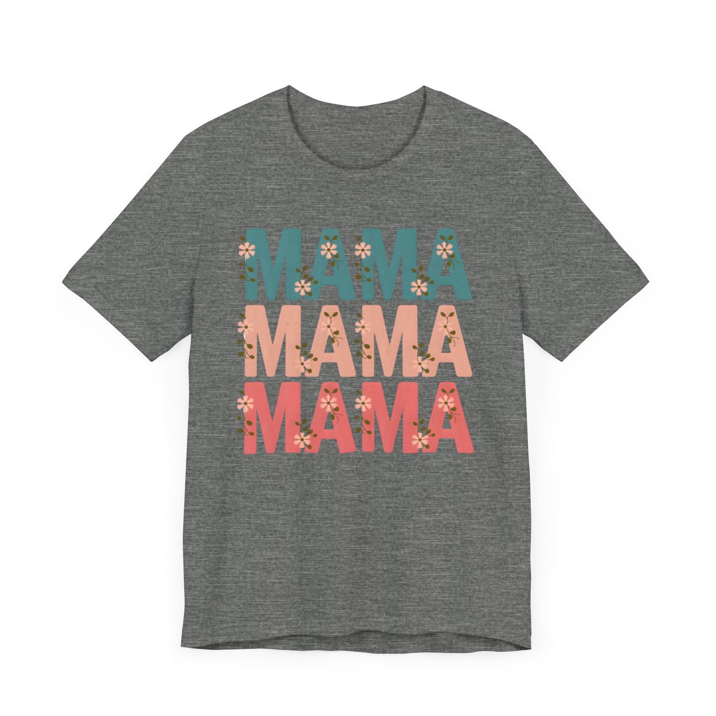 Mama Stacked Floral Jersey Short Sleeve Tee