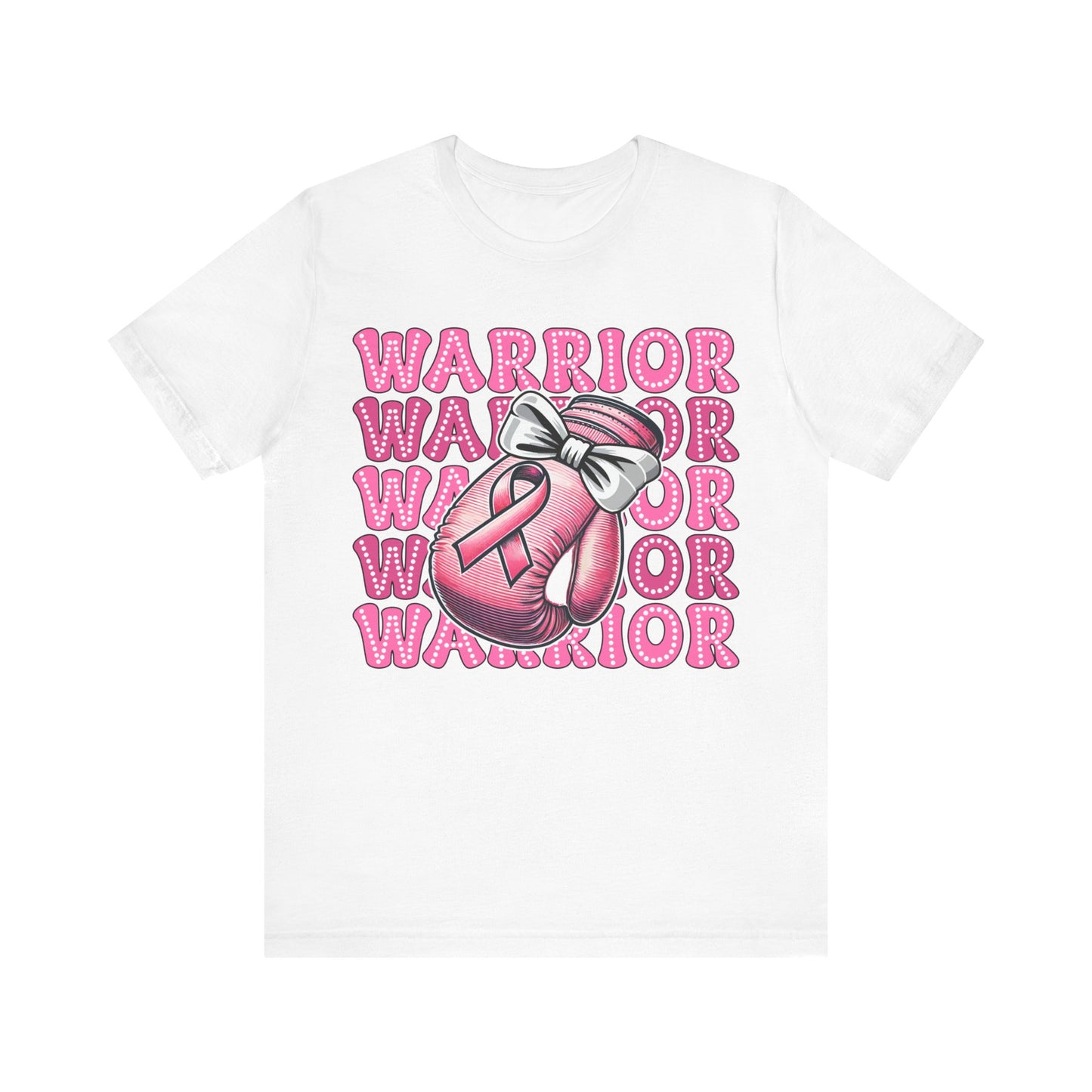 Breast Cancer Warrior Stacked Jersey Short Sleeve Tee