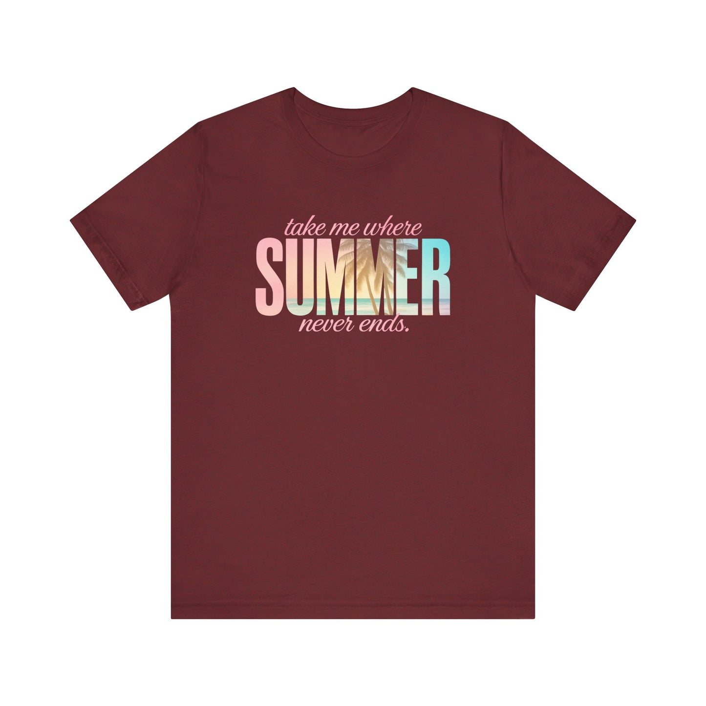 Summer Never Ends Jersey Short Sleeve Tee