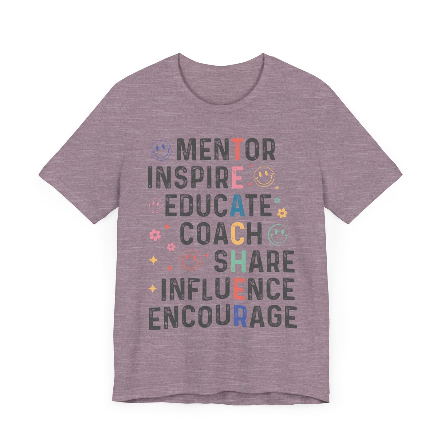 T-E-A-C-H-E-R Jersey Short Sleeve Tee