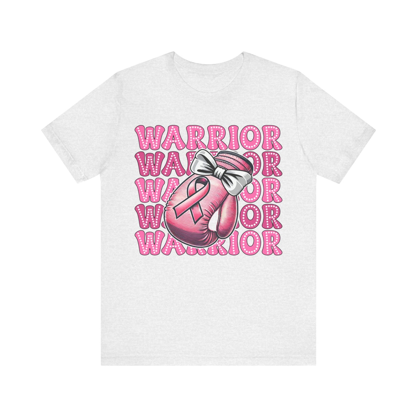 Breast Cancer Warrior Stacked Jersey Short Sleeve Tee