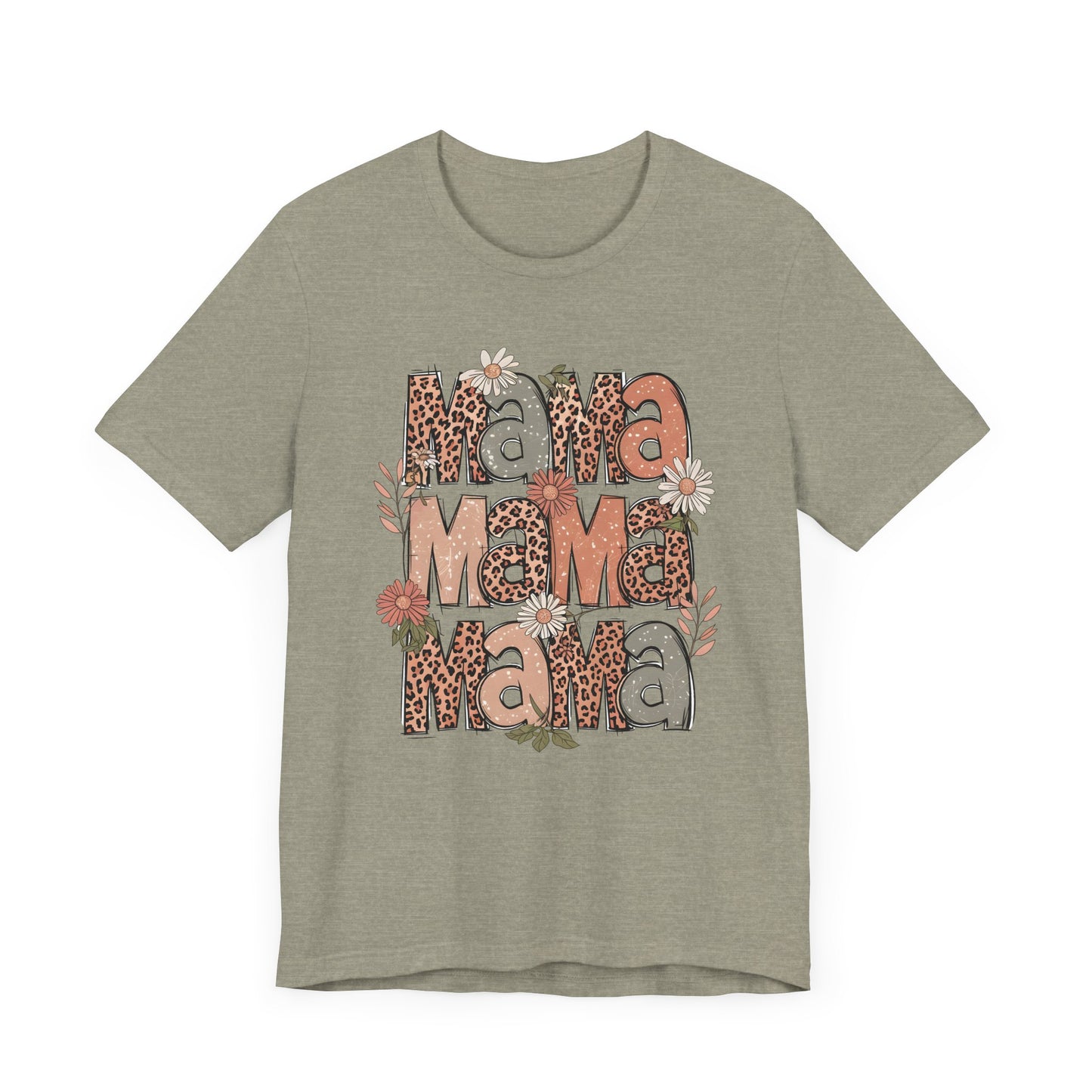 Floral Stacked Mama Jersey Short Sleeve Tee