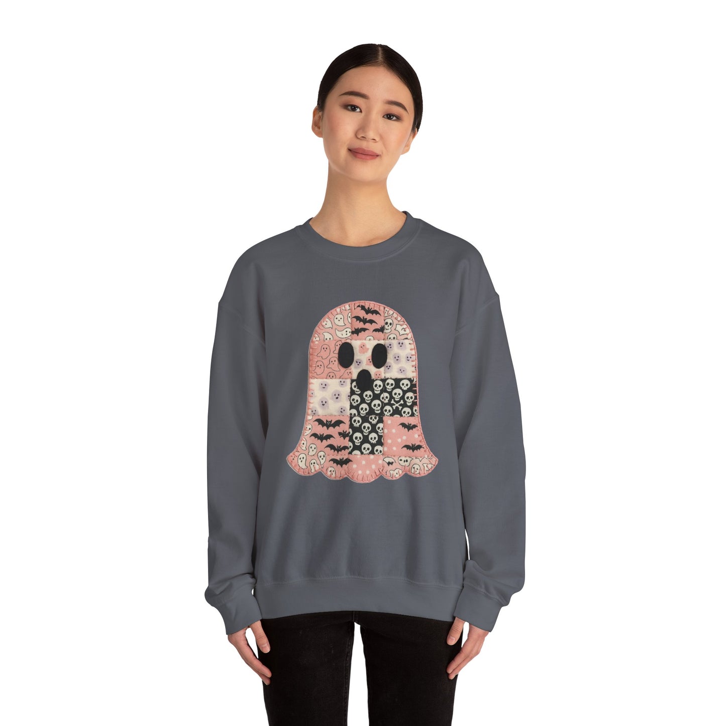 Patchwork Ghost Heavy Blend™ Crewneck Sweatshirt