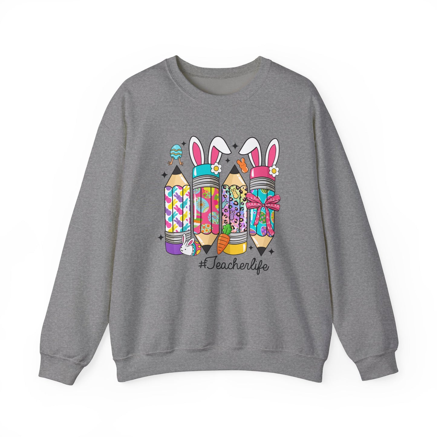 Easter Pencils Teacher Life  Heavy Blend™ Crewneck Sweatshirt
