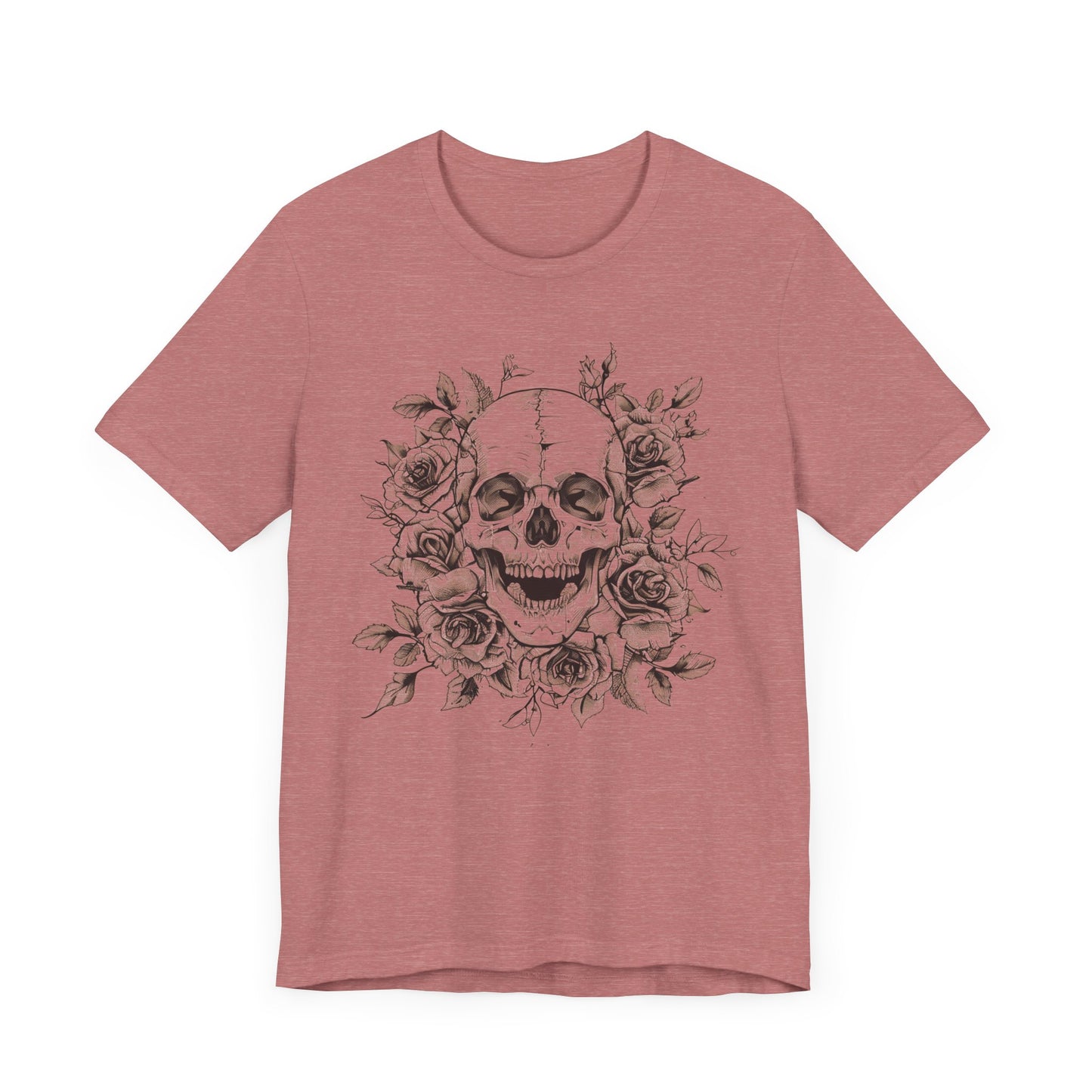 Rose Skull Jersey Short Sleeve Tee