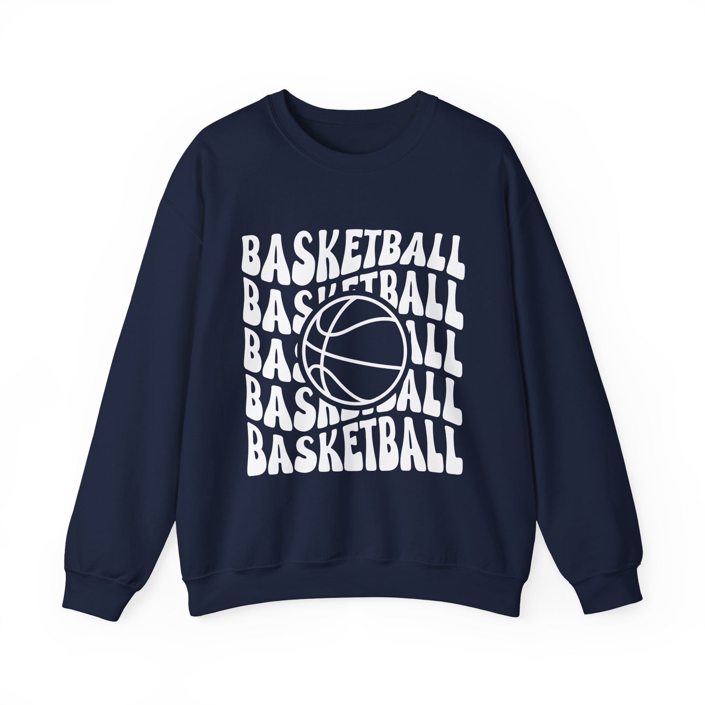 Retro Basketball Heavy Blend™ Crewneck Sweatshirt