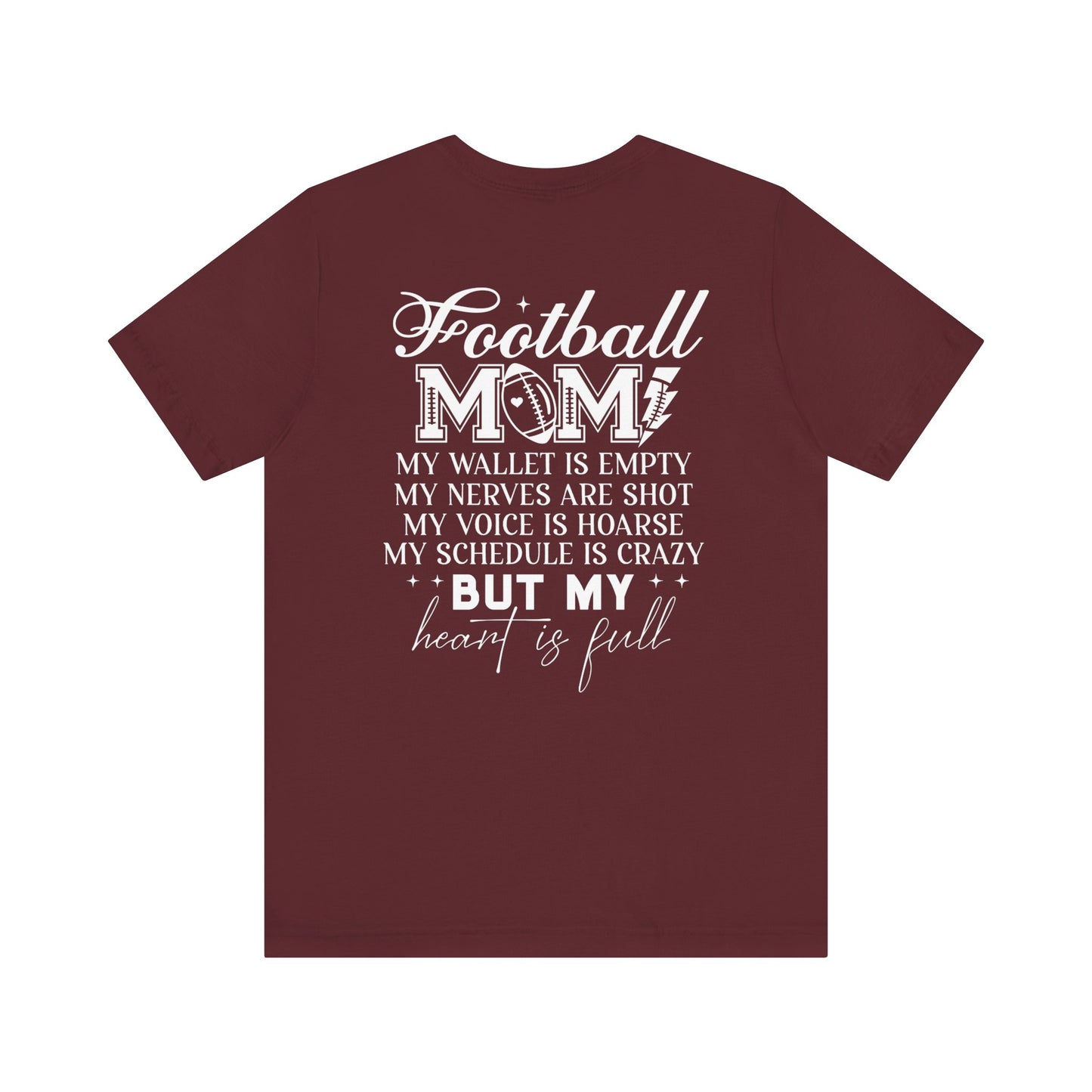 Football Mom F/B Jersey Short Sleeve Tee