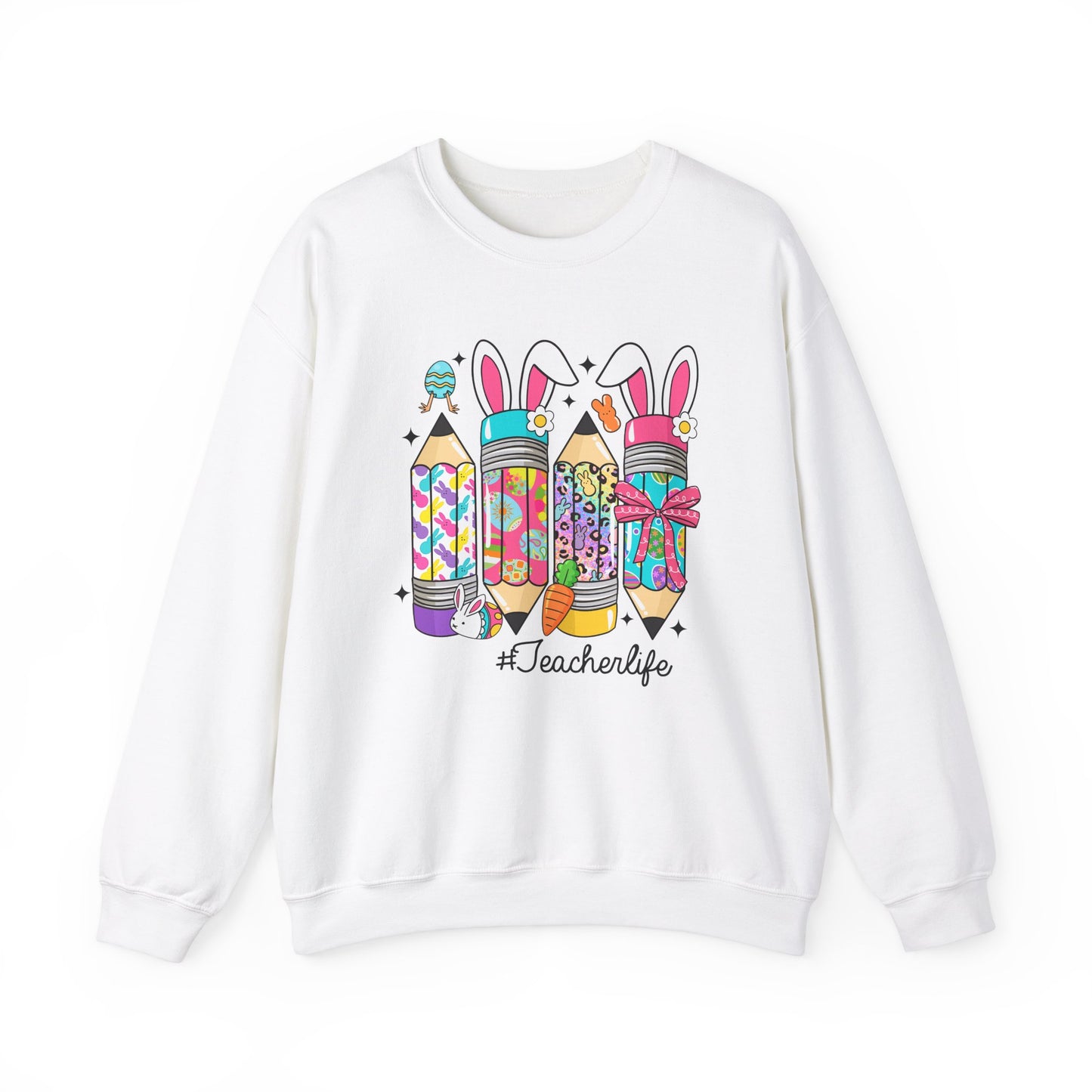 Easter Pencils Teacher Life  Heavy Blend™ Crewneck Sweatshirt