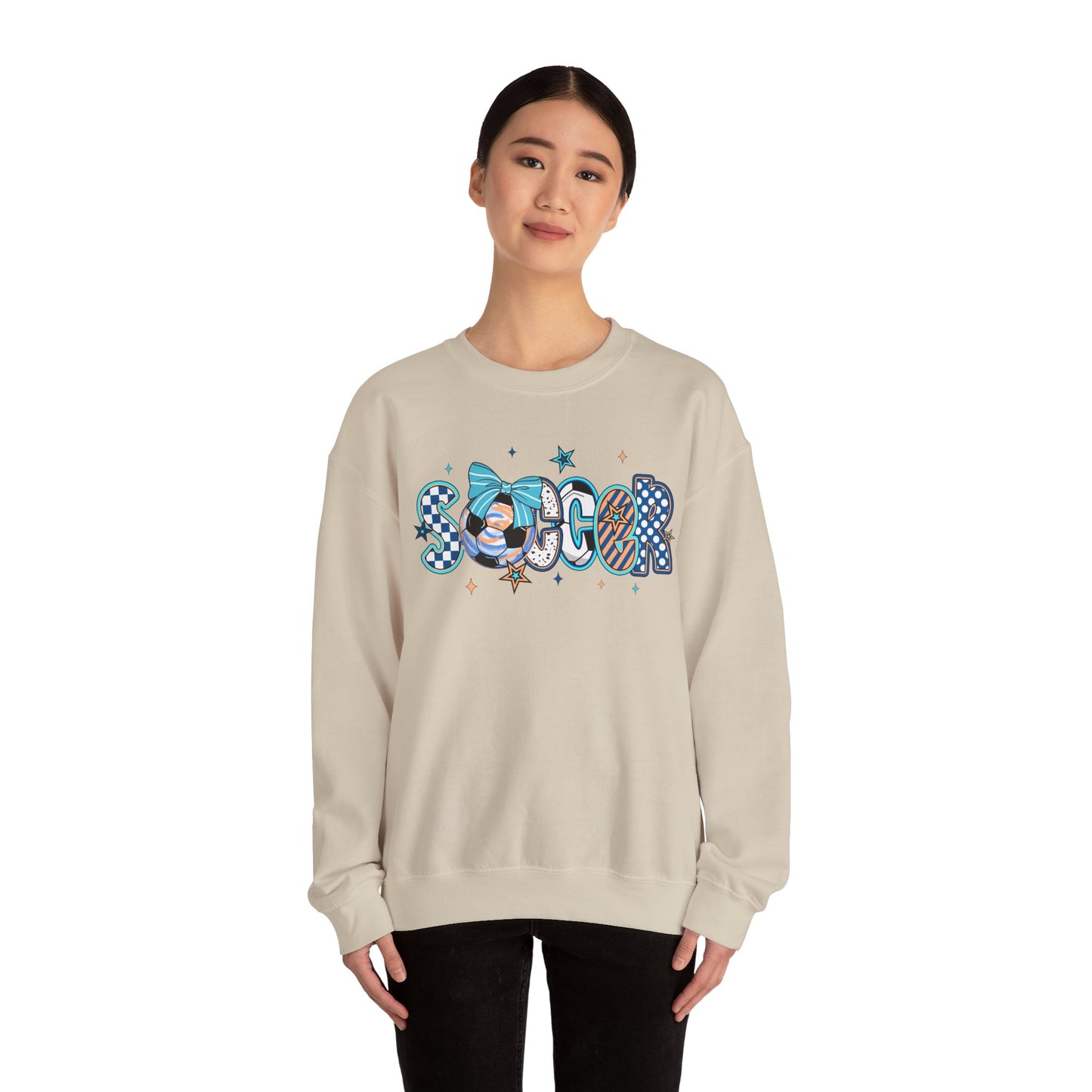 Doodle Soccer Heavy Blend™ Crewneck Sweatshirt