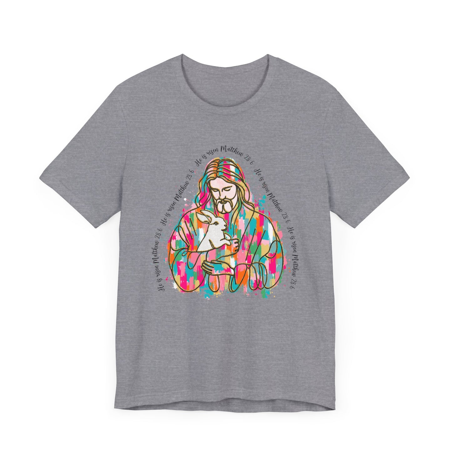 Brush Stroke Easter Jesus Jersey Short Sleeve Tee