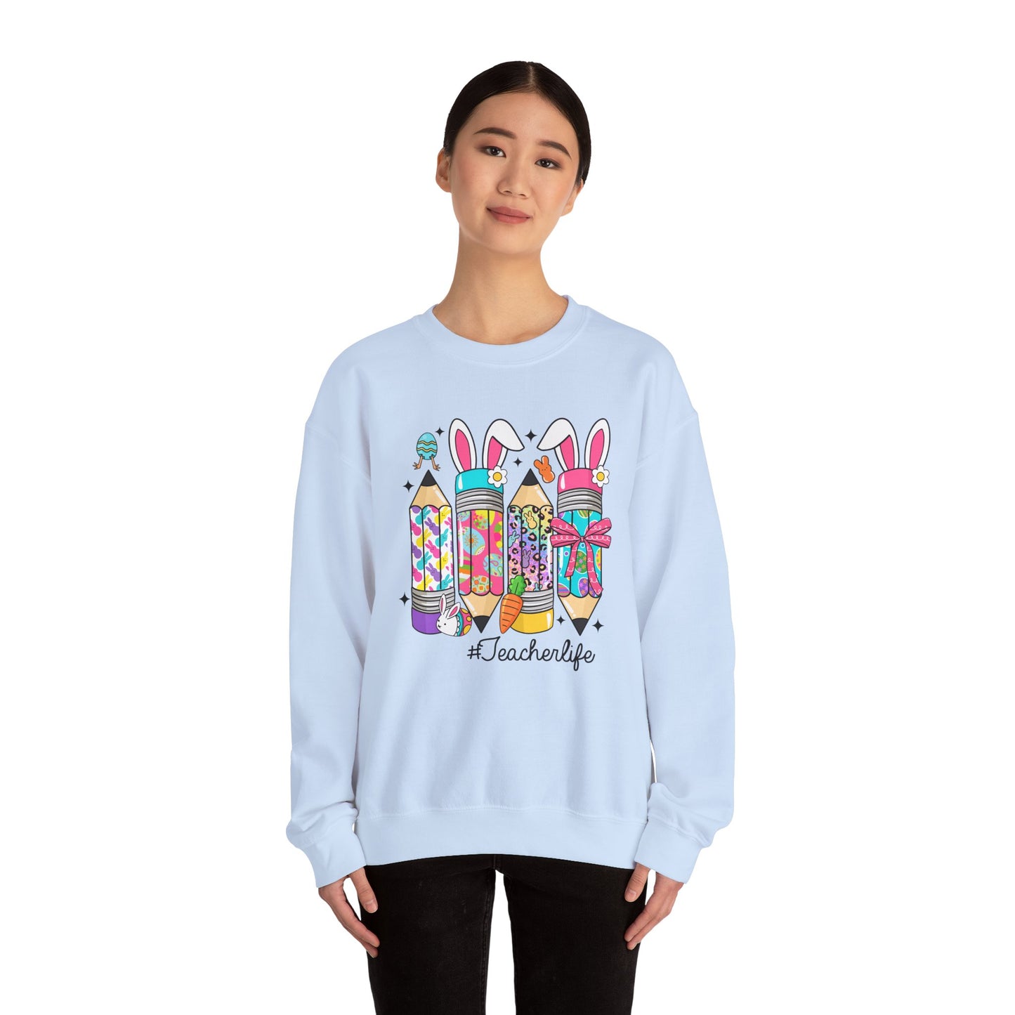 Easter Pencils Teacher Life  Heavy Blend™ Crewneck Sweatshirt
