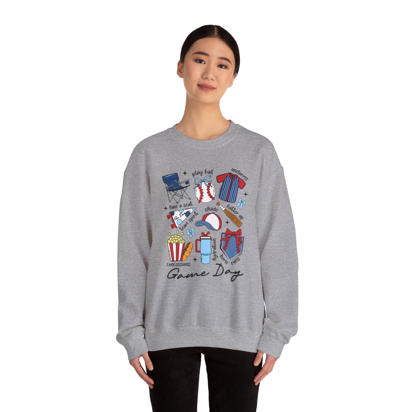 Game Day Essentials Baseball Heavy Blend™ Crewneck Sweatshirt