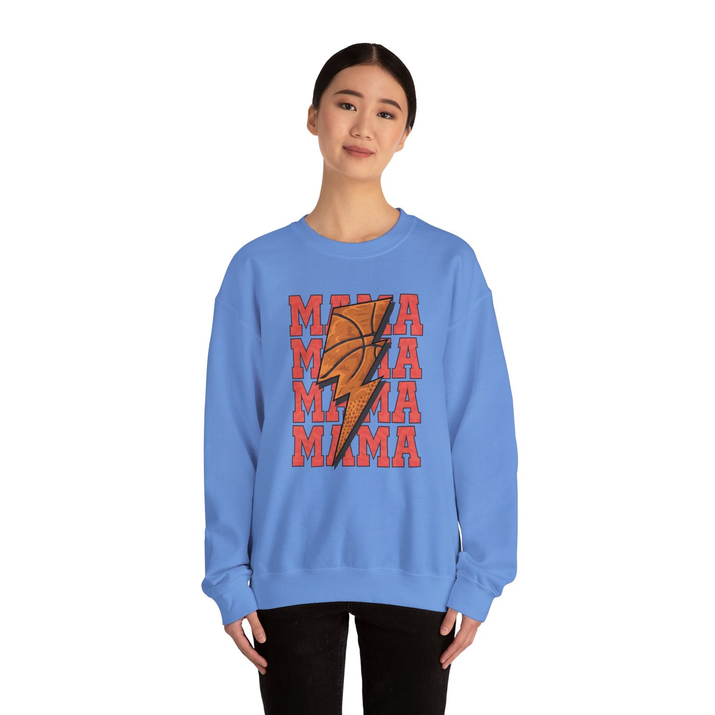 Stacked Basketball Mama Heavy Blend™ Crewneck Sweatshirt