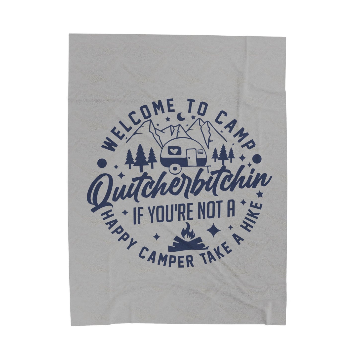 Welcome To Camp Velveteen Plush Blanket