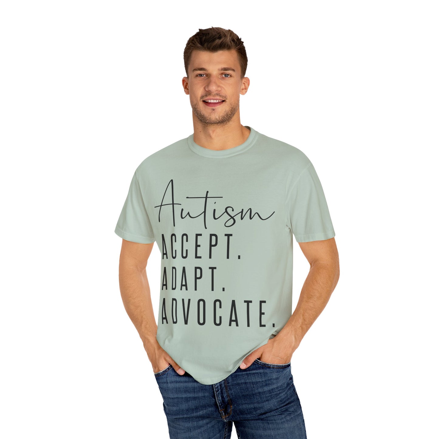 Autism Accept Adapt Advocate Garment-Dyed T-shirt