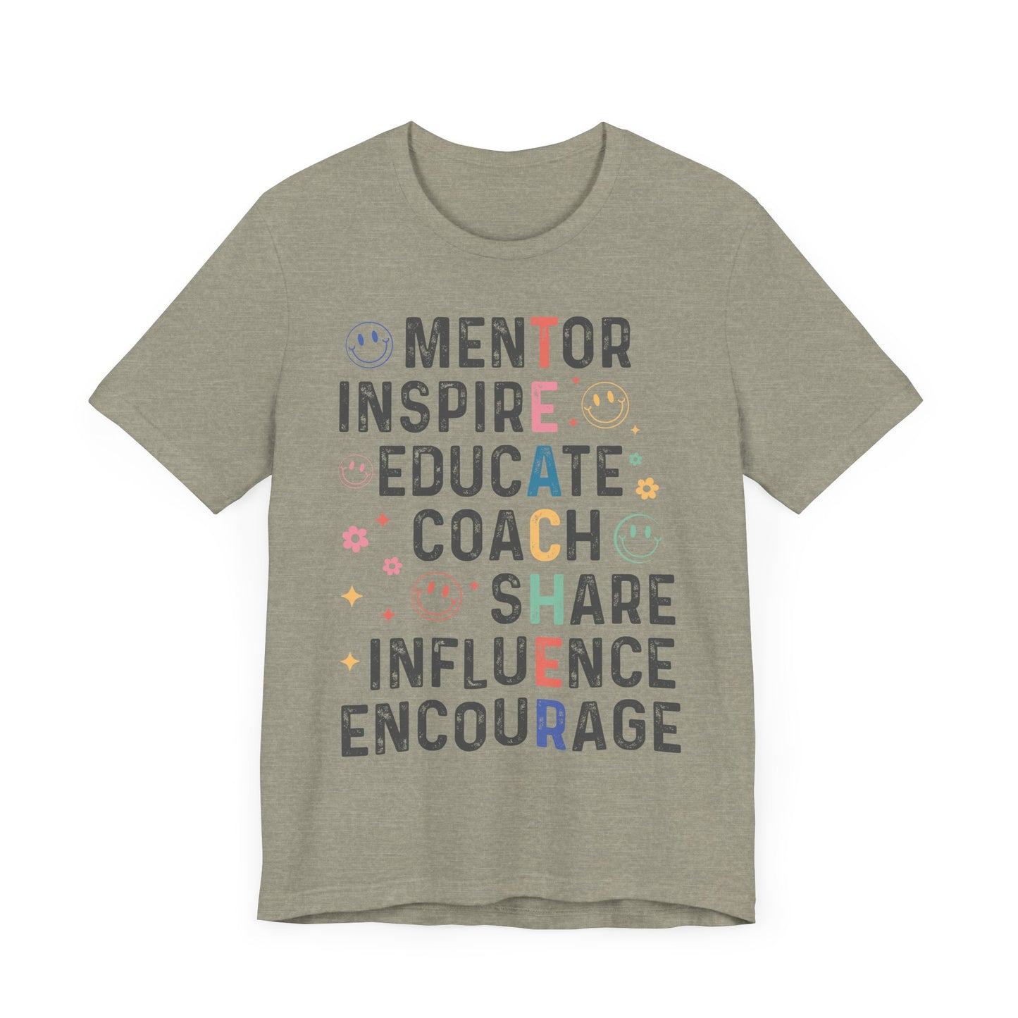 T-E-A-C-H-E-R Jersey Short Sleeve Tee