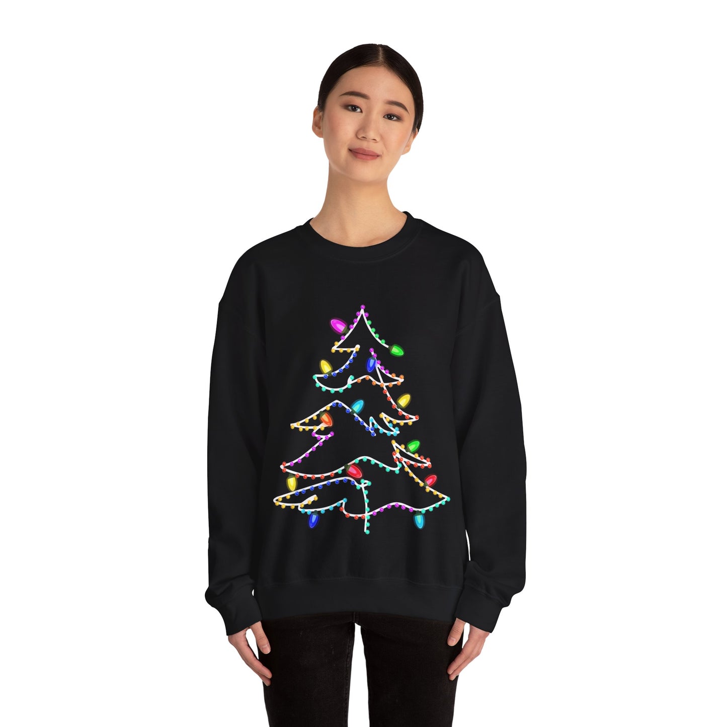 Lighted Christmas Tree  Heavy Blend™ Crewneck Sweatshirt