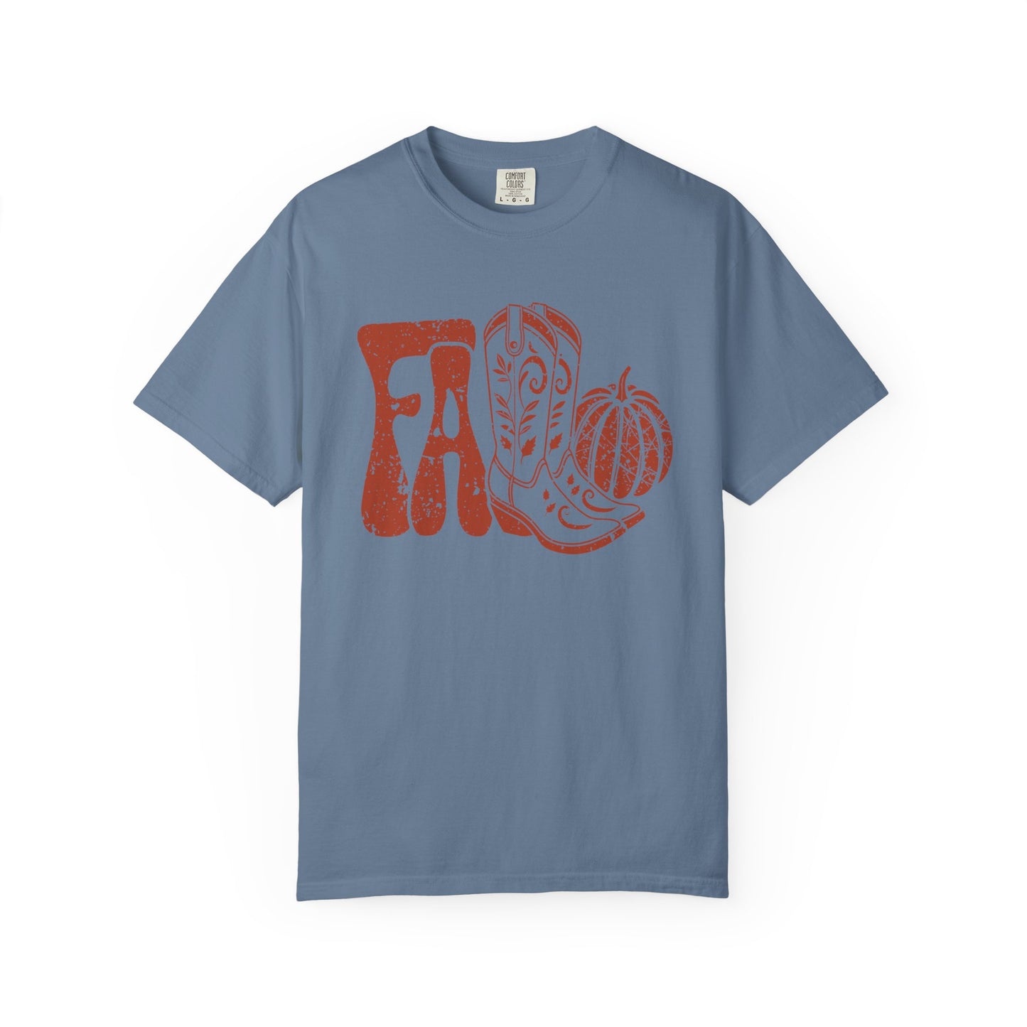 Western Fall Orange Garment-Dyed T-shirt