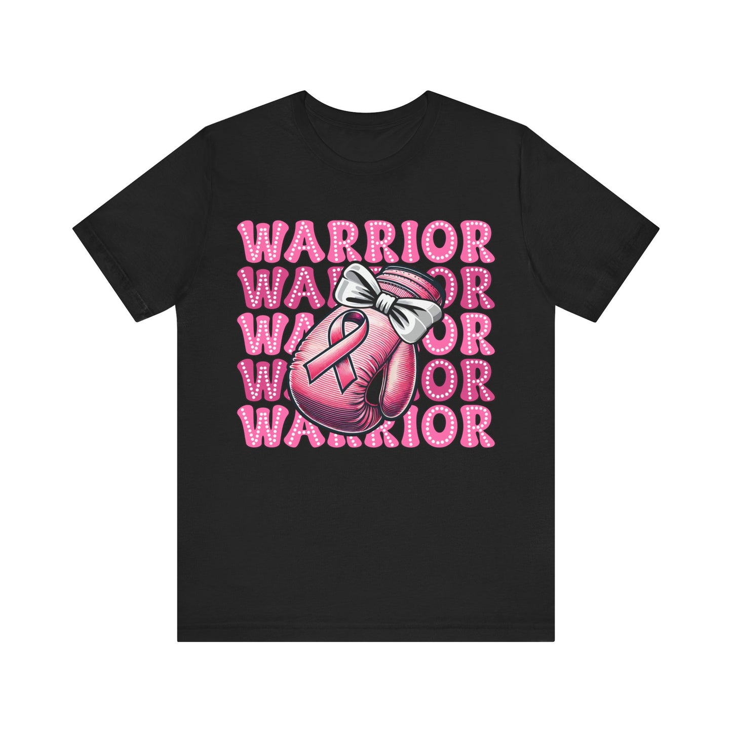 Breast Cancer Warrior Stacked Jersey Short Sleeve Tee