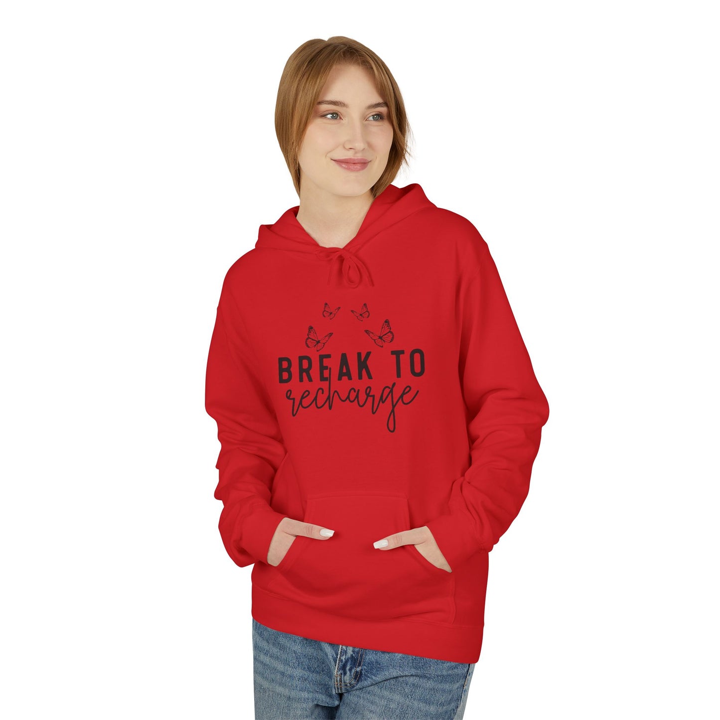 Break To Recharge Midweight Softstyle Fleece Hoodie