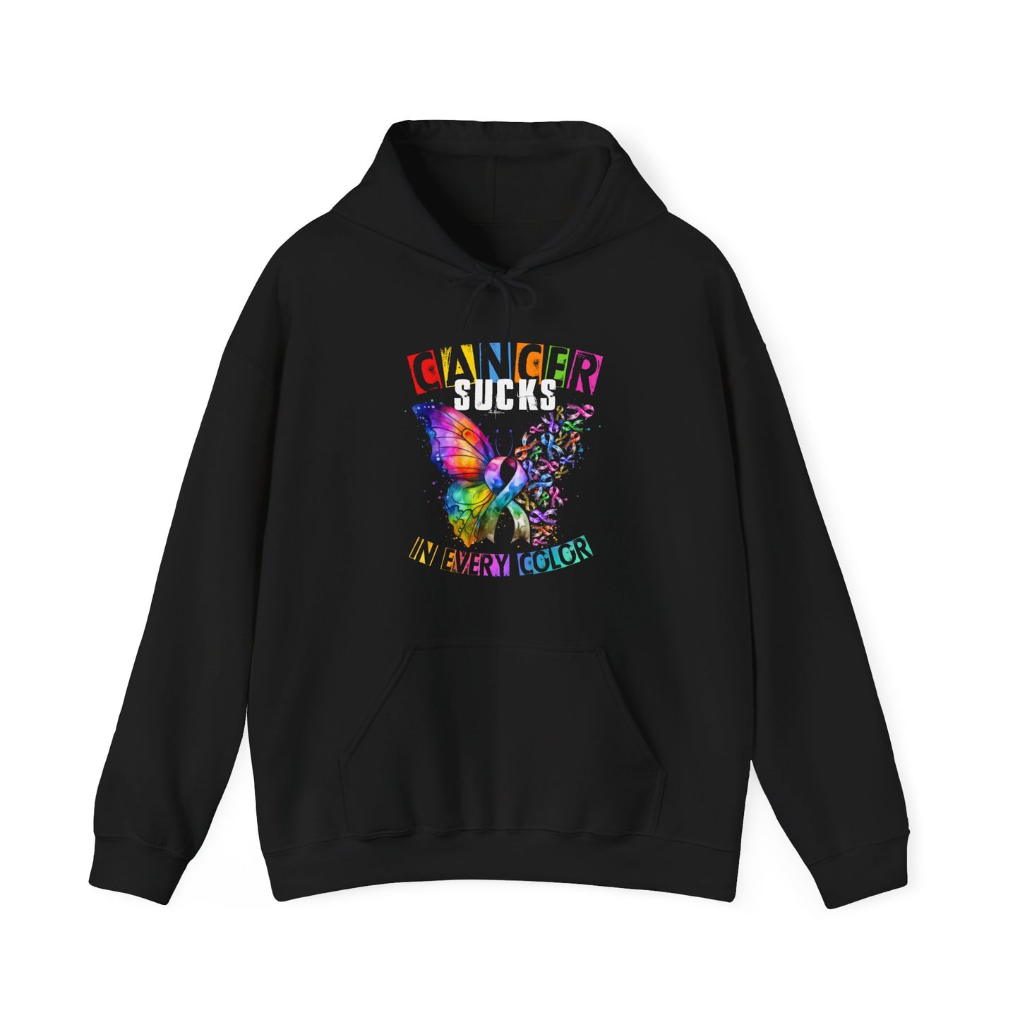 Cancer Sucks In All Colors Heavy Blend™ Hooded Sweatshirt
