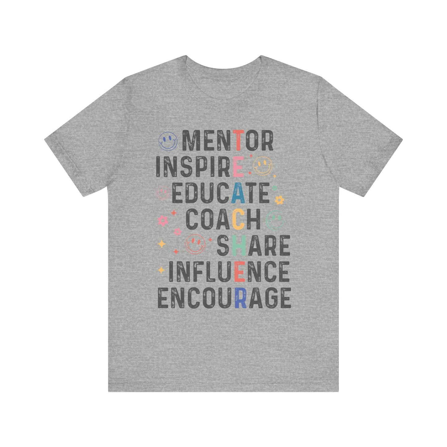 T-E-A-C-H-E-R Jersey Short Sleeve Tee