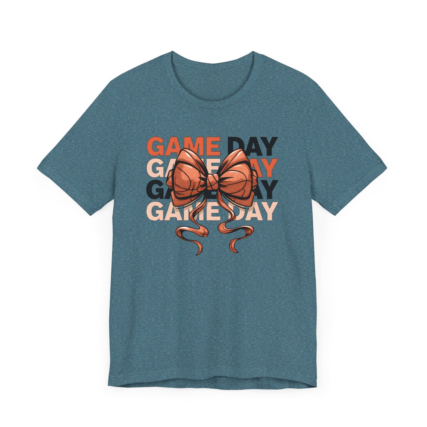 Game Day Basketball Bow Jersey Short Sleeve Tee