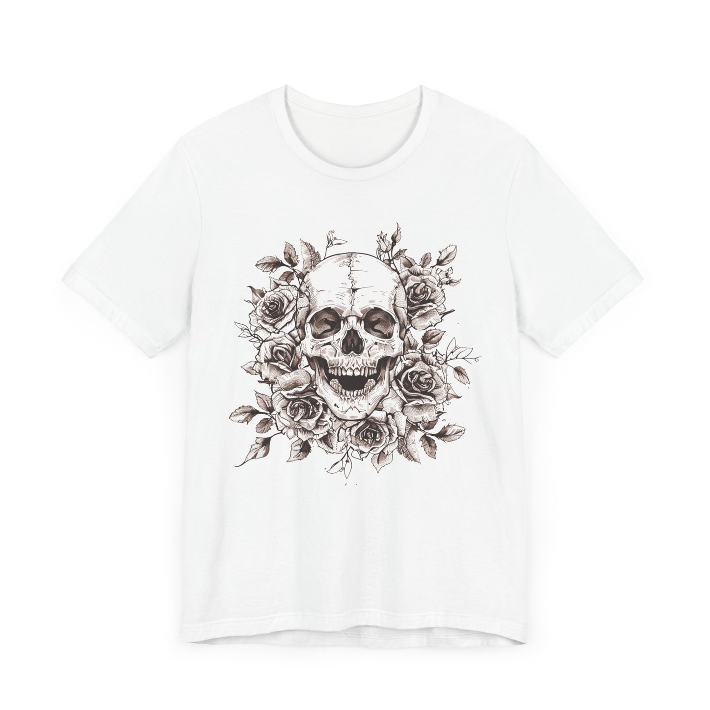 Rose Skull Jersey Short Sleeve Tee