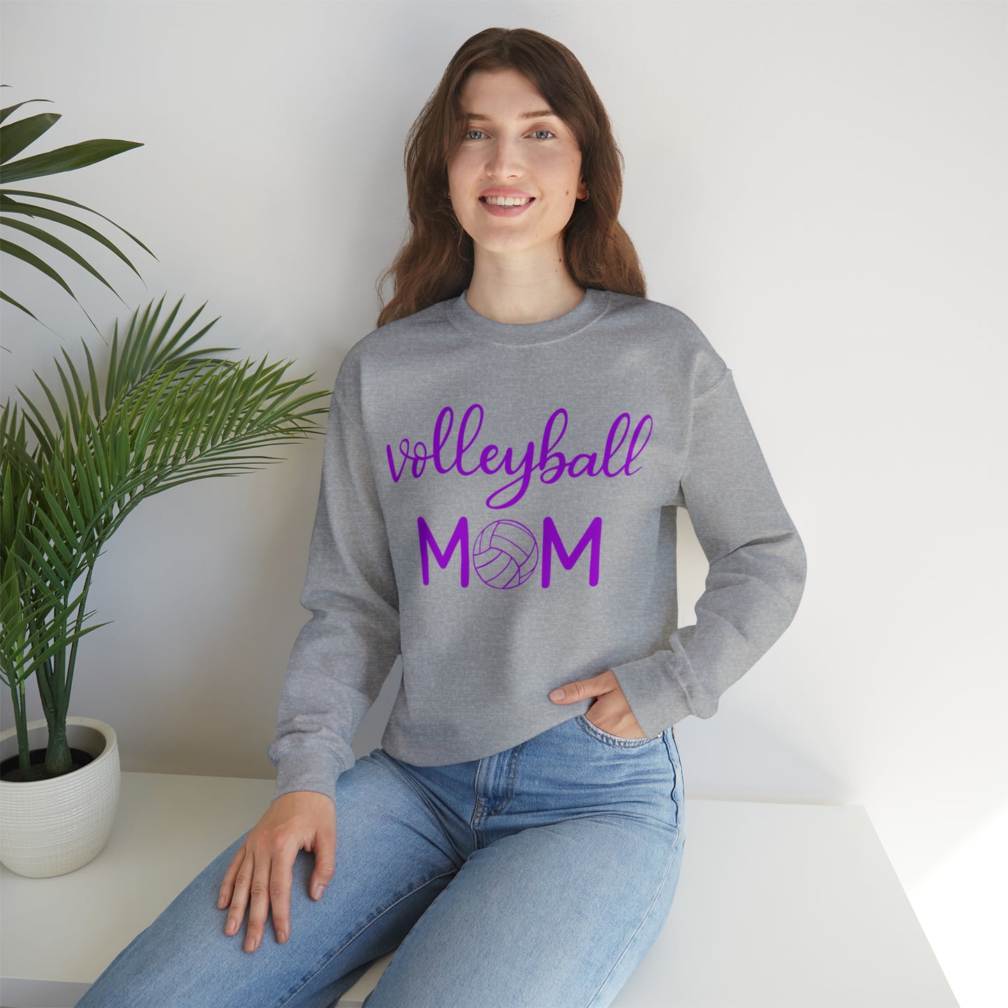 Volleyball Mom Heavy Blend™ Crewneck Sweatshirt