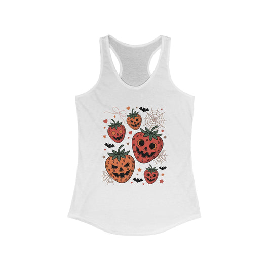 Creepy Strawberries Women's Ideal Racerback Tank