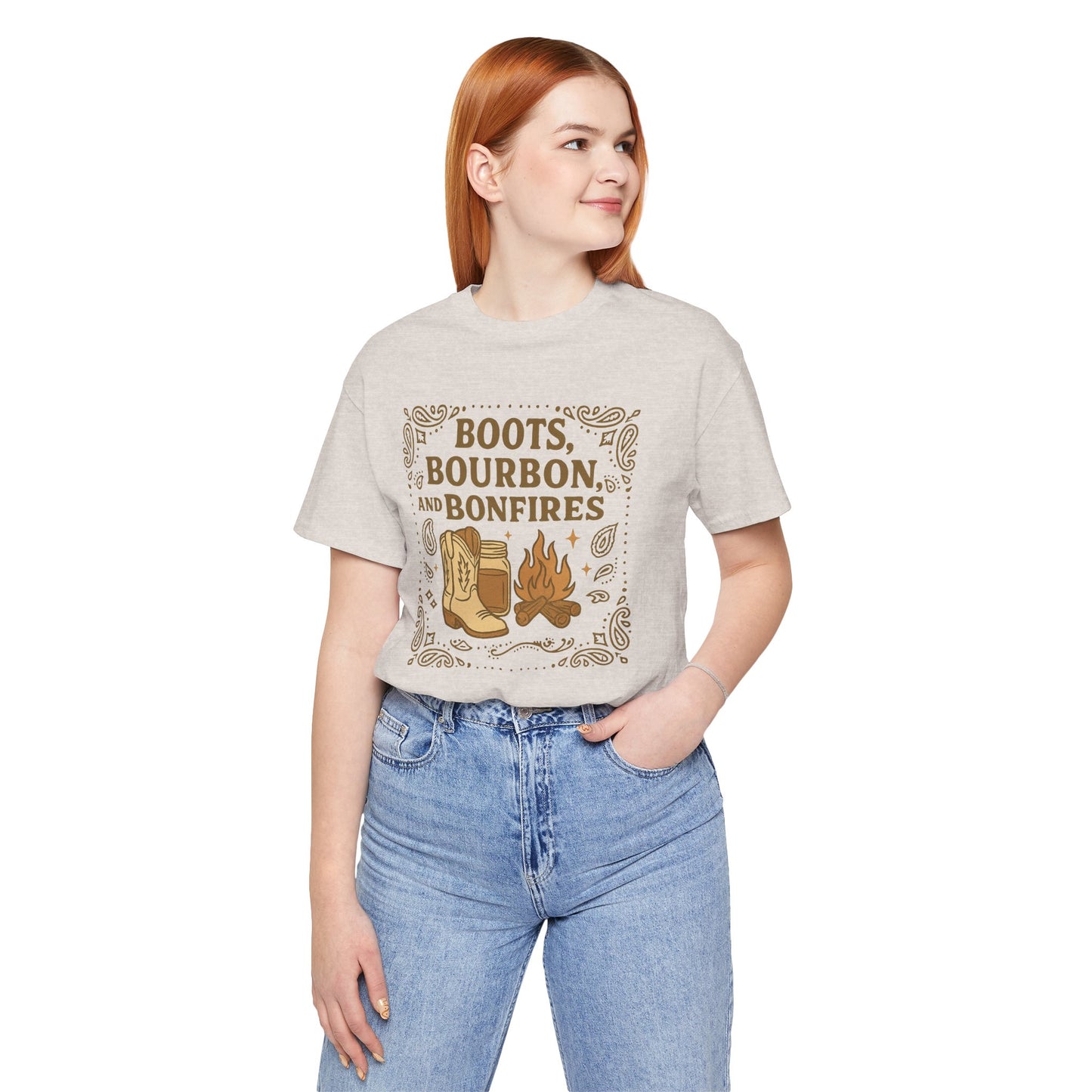 Boots Bourbon and Bonfireds Jersey Short Sleeve Tee