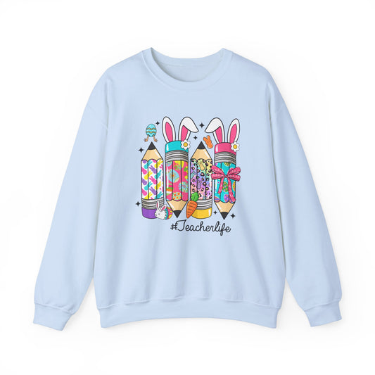 Easter Pencils Teacher Life  Heavy Blend™ Crewneck Sweatshirt