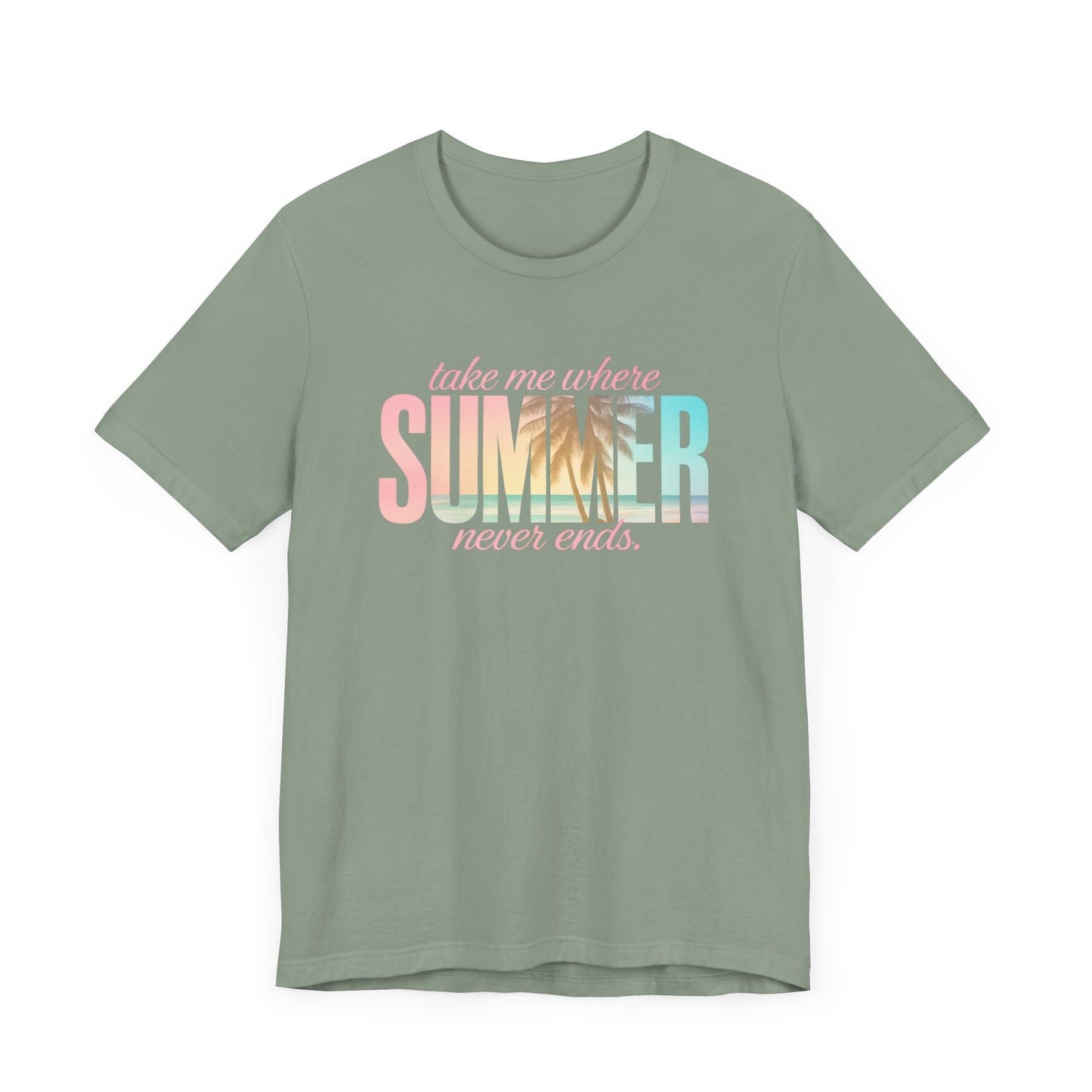 Summer Never Ends Jersey Short Sleeve Tee