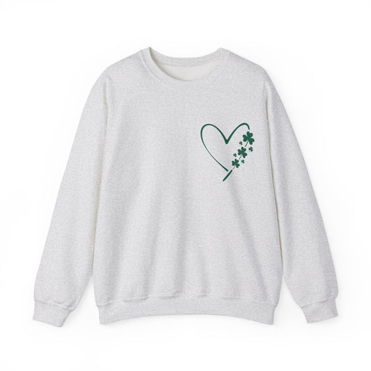 Heart with Clovers Heavy Blend™ Crewneck Sweatshirt