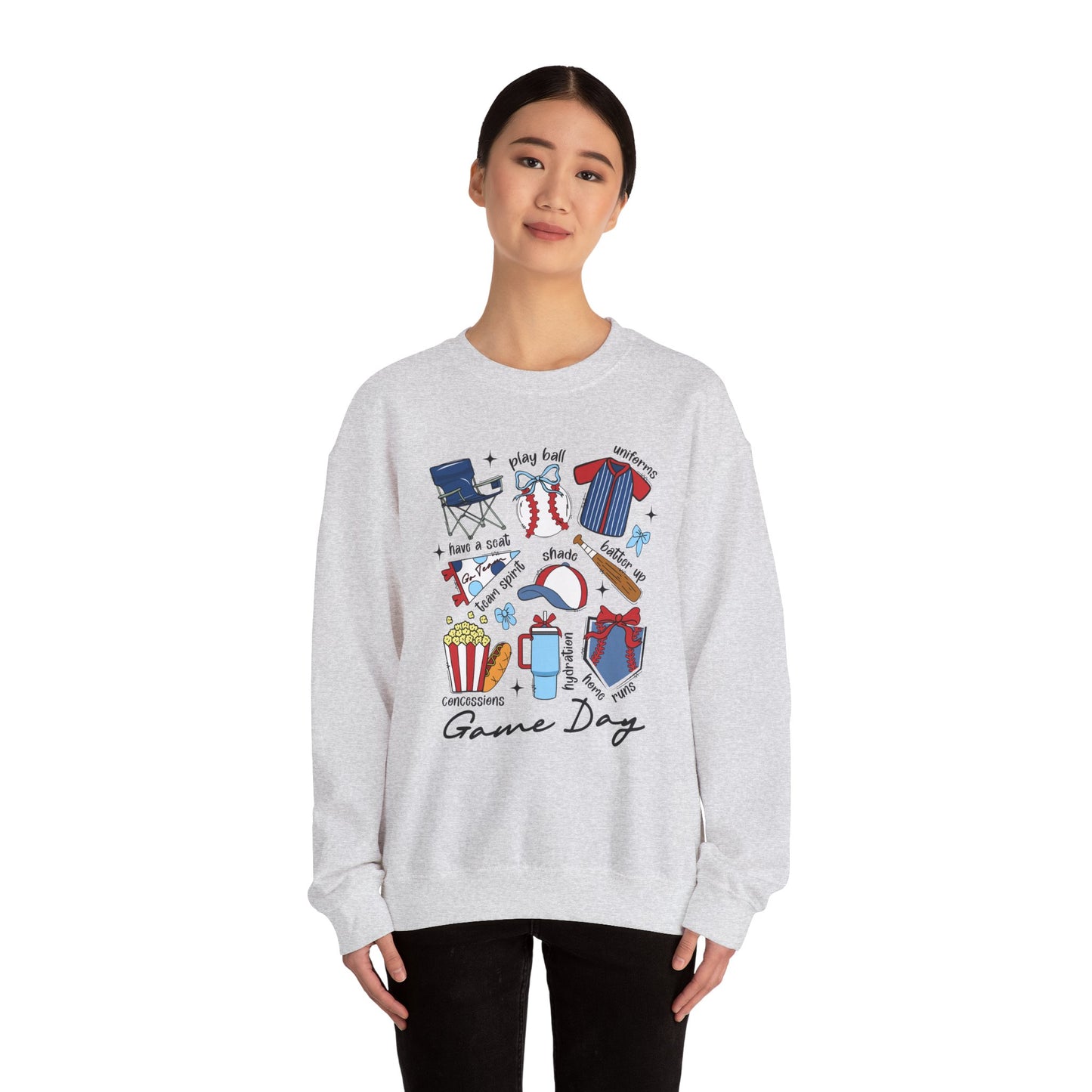 Game Day Essentials Baseball Heavy Blend™ Crewneck Sweatshirt