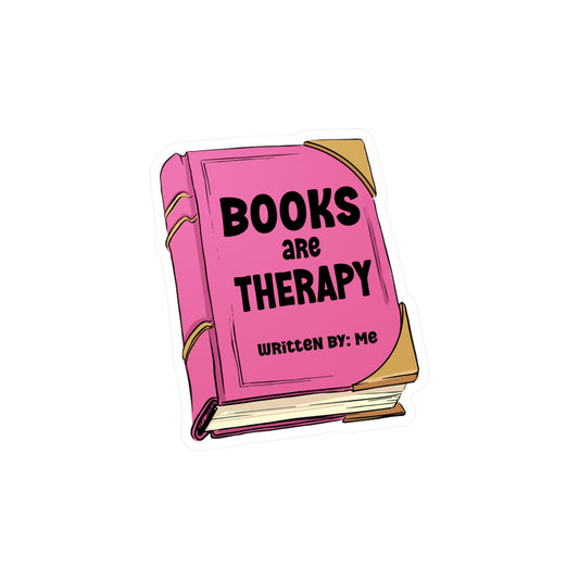 Books Are Therapy Kiss-Cut Vinyl Decals
