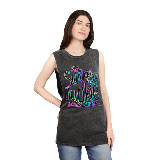 Summer Junkie Stonewash Tank Top