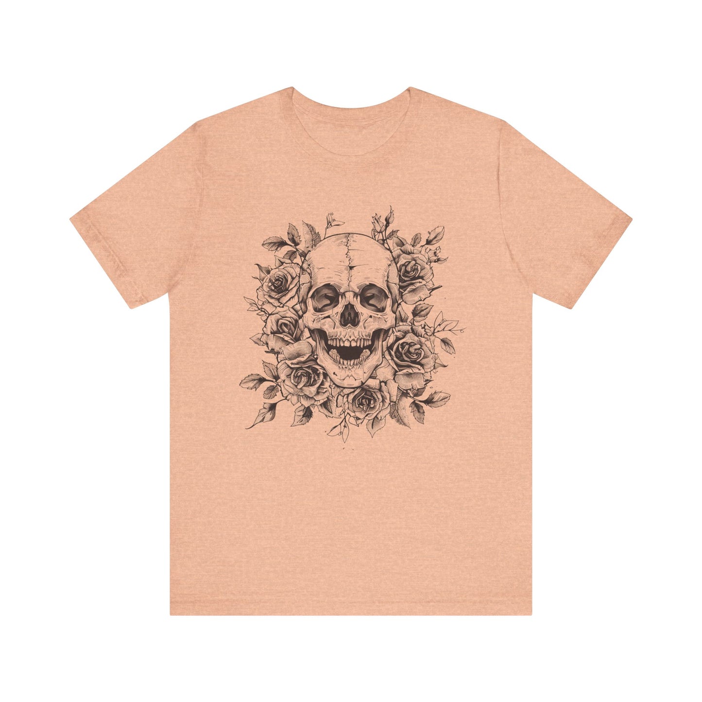 Rose Skull Jersey Short Sleeve Tee